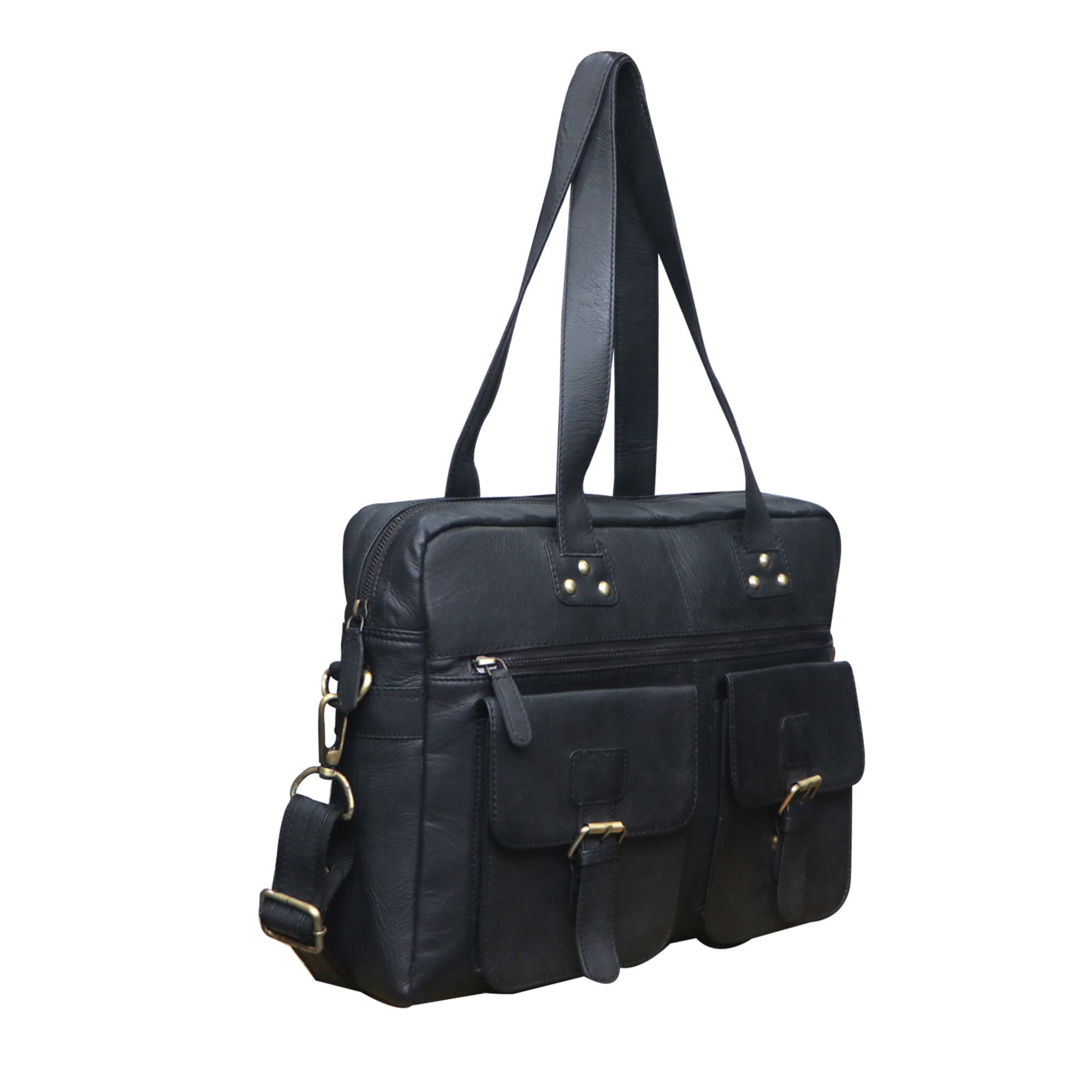 Charcoal Black Slim Attache Portfolio